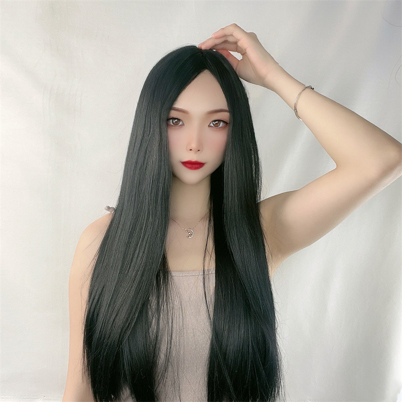 Wig Fiber Net - Damespruik met lang, stijl haar, met
