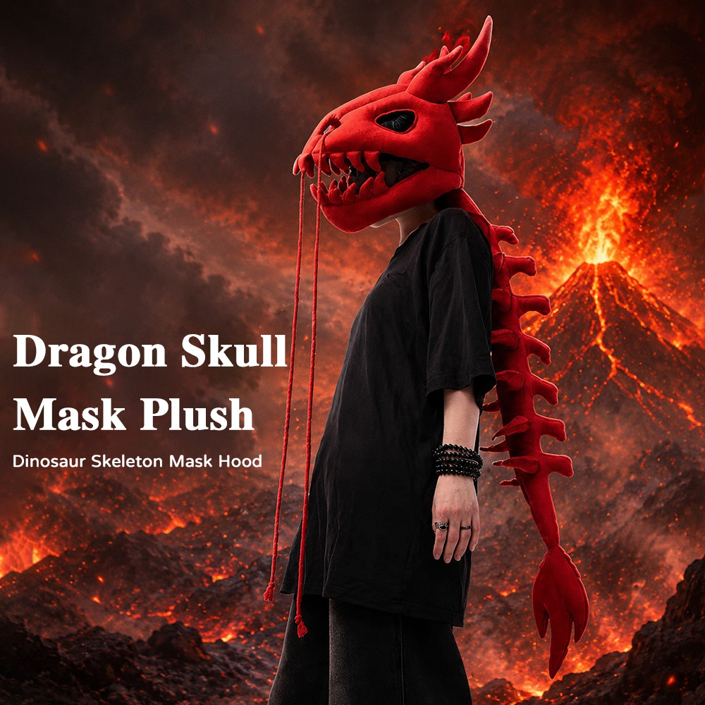 Dinosaurus Skelet Pluche Hoofd - Cosplay Prop Designer recensie en prijs