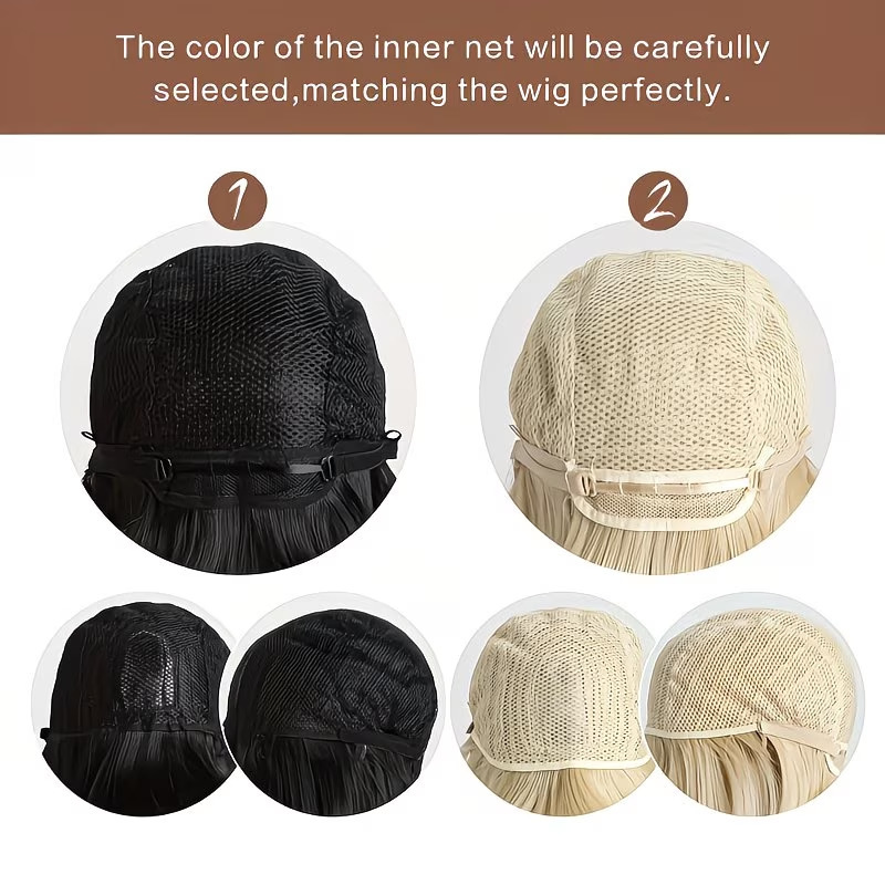 Luchtige pony korte bob pruik, - Wig Fiber Net recensie en prijs