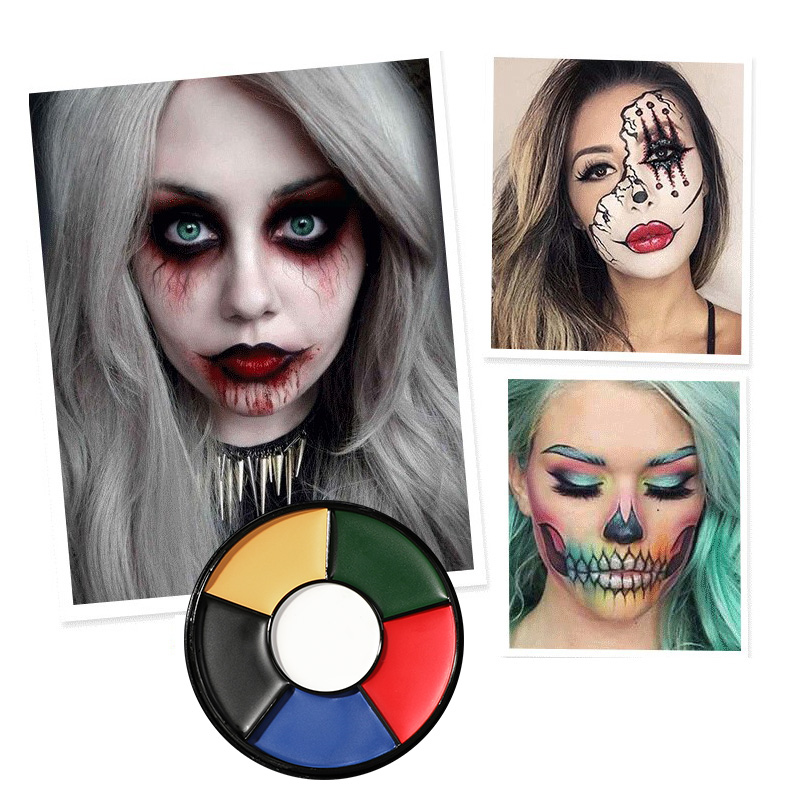 6-kleuren olie gezichtsverfpal - Body Paint Sfx recensie en prijs