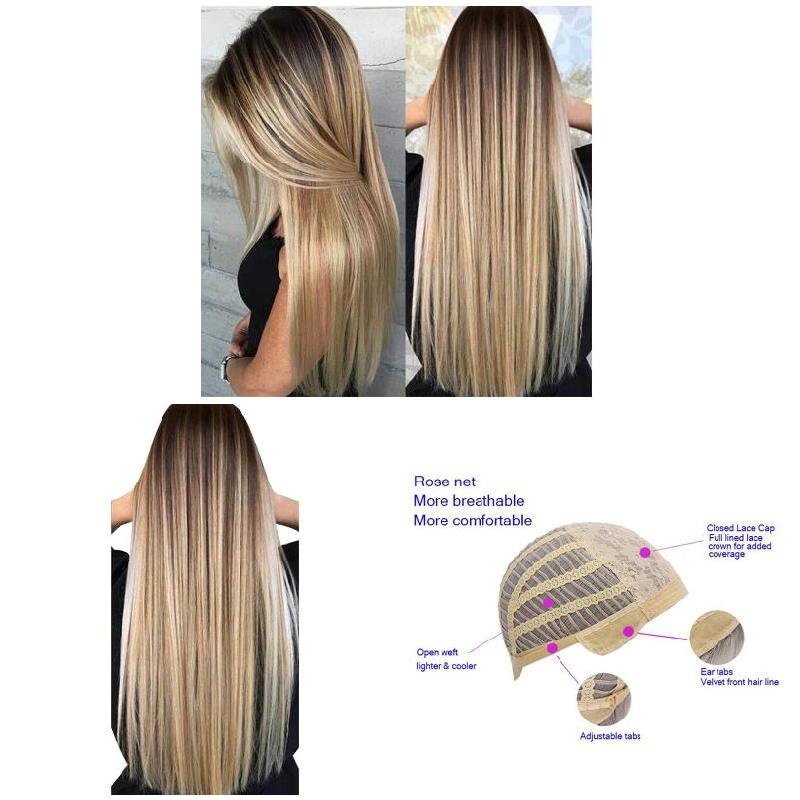 72 cm vrouwen lange rechte pru - Wig Fiber Net recensie en prijs