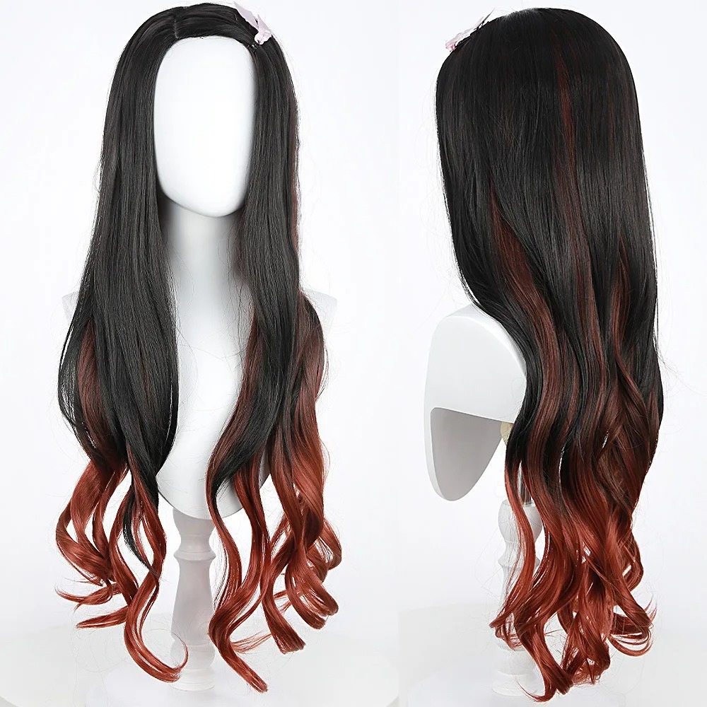 Zwart Donkerrood Kleurverloop  - Wig Fiber Net recensie en prijs